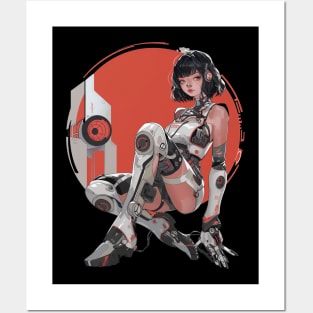 Android Girl Cybernetic Sci Fi Art Posters and Art